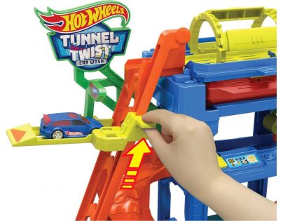 Mattel Hot Wheels City Color shifters automyčka s otočným tunelem