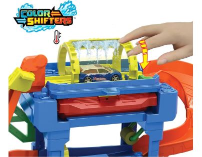 Mattel Hot Wheels City Color shifters automyčka s otočným tunelem