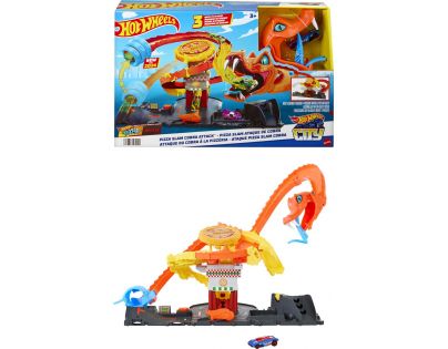 Mattel Hot Wheels City Hladová kobra útočí na pizzerku