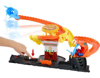 Mattel Hot Wheels City Hladová kobra útočí na pizzerku