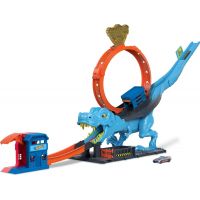 Mattel Hot Wheels City Smyčka se žravým T-Rexem 92 cm