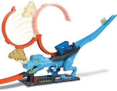 Mattel Hot Wheels City Smyčka se žravým T-Rexem 92 cm