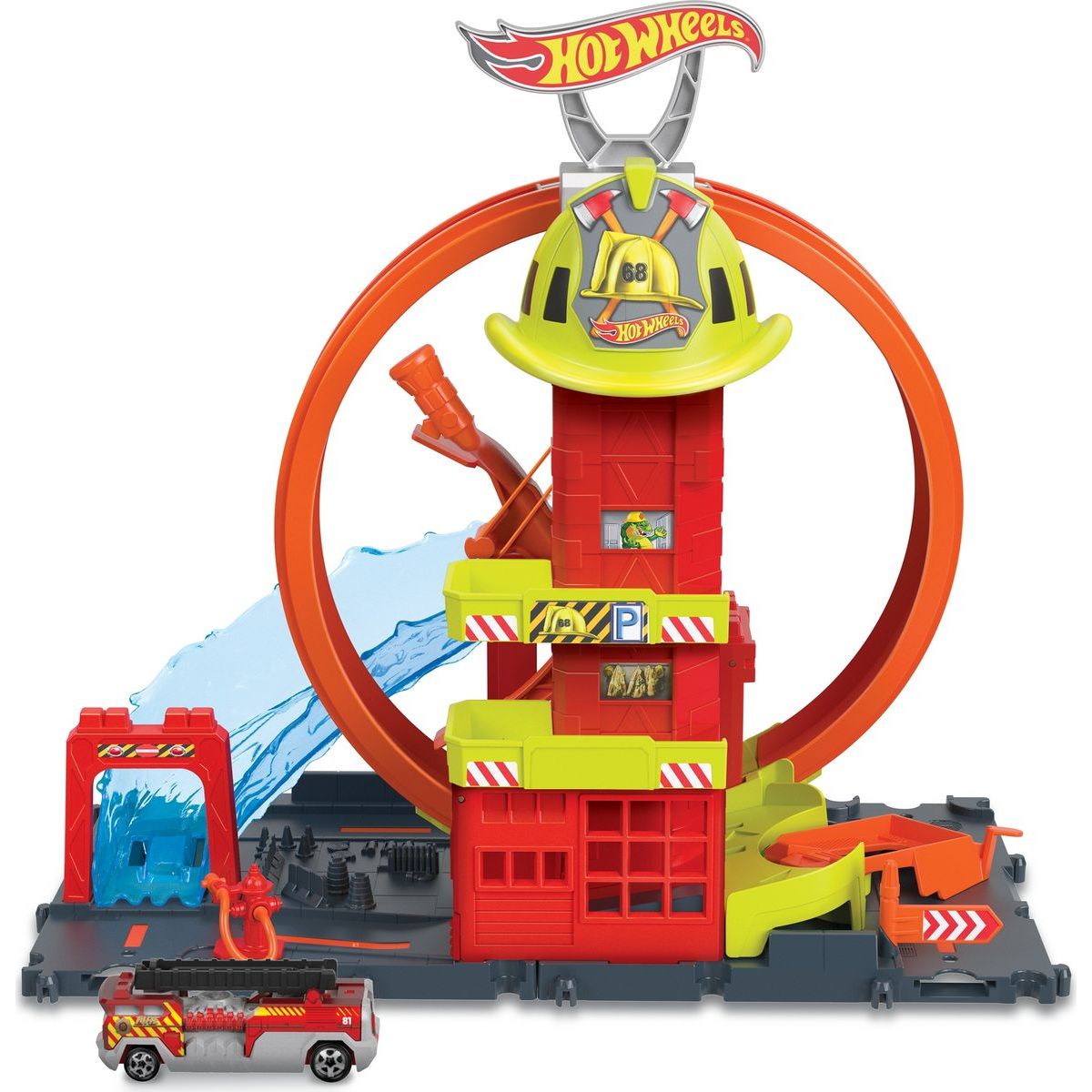 Mattel Hot Wheels City Super hasičská stanice se smyčkou HKX41