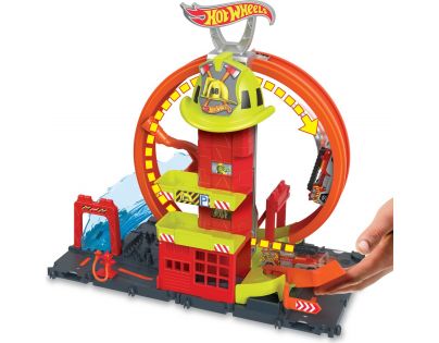 Mattel Hot Wheels City Super Hasičská stanice se smyčkou
