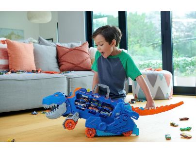 Mattel Hot Wheels City T-Rex tahač se světly a zvuky