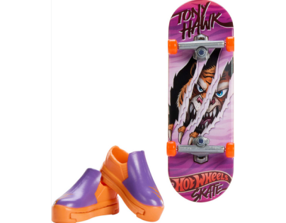 Mattel Hot Wheels fingerboard a boty 10,5 cm Thrashin tiger Mattel Hot Wheels fingerboard a boty 10,5 cm Thrashin tiger