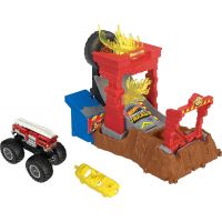 Mattel Hot Wheels Monster trucks aréna Závodní výzva herní set Fire Crash Challenge
