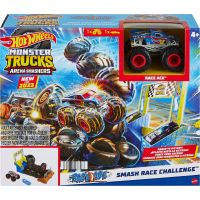 Mattel Hot Wheels Monster trucks aréna Závodní výzva herní set Smash Race Challenge 4