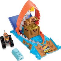 Mattel Hot Wheels Monster trucks aréna závodní výzva herní set Treasure Chomp Challenge