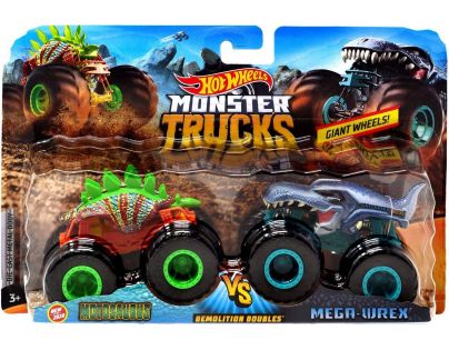 Mattel Hot Wheels Monster trucks demoliční duo Motosaurus a Mega Wrex