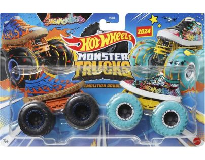 Mattel Hot Wheels Monster trucks demoliční duo Sneakerhead vs Sneakerhead - Poškozený obal