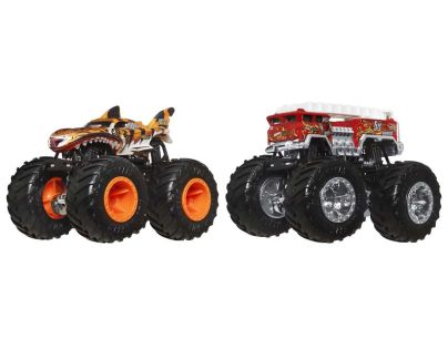 Mattel Hot Wheels Monster trucks demoliční duo Tiger Shark a 5 Alarm