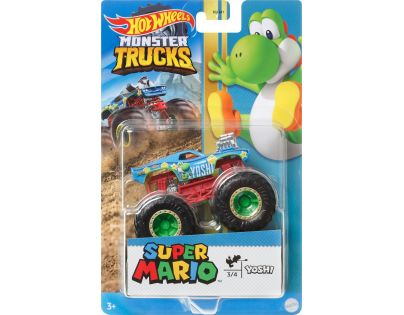 Mattel Hot Wheels Monster Trucks tématický truck 9 cm Yoshi