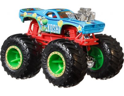 Mattel Hot Wheels Monster Trucks tématický truck 9 cm Yoshi
