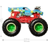Mattel Hot Wheels Monster Trucks tématický truck 9 cm Yoshi 4