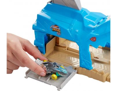 Mattel Hot Wheels monster trucks závodní herní set modrý