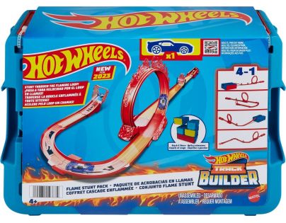 Mattel Hot Wheels Track Builder ohnivá dráha