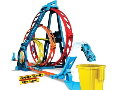 Mattel Hot Wheels track builder trojitá smyčka