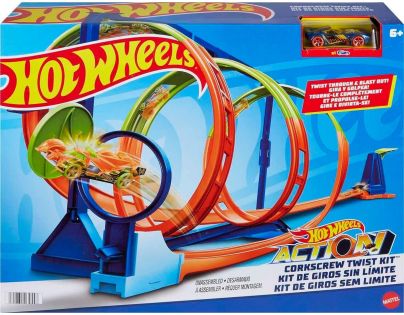 Mattel Hot Wheels vývrtková dráha