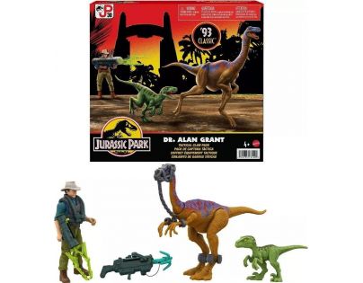 Mattel Jurassic World Alan Grant s dinosaury a doplňky