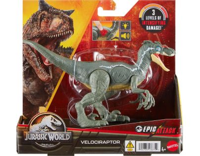 Mattel Jurassic World Velociraptor se světly a zvuky