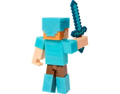 Mattel Minecraft 8 cm figurka Alex Diamond Armor s mečem