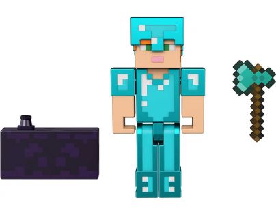 Mattel Minecraft 8 cm figurka Alex Diamond Armor