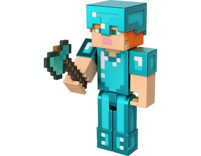Mattel Minecraft 8 cm figurka Alex Diamond Armor