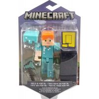 Mattel Minecraft 8 cm figurka Alex Diamond Armor 6