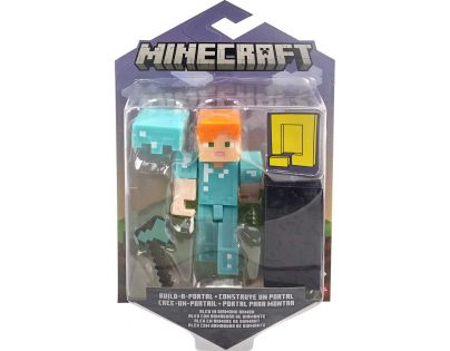 Mattel Minecraft 8 cm figurka Alex Diamond Armor