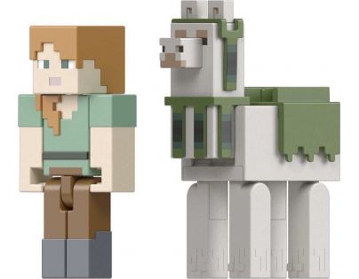 Mattel Minecraft 8 cm figurka dvojbalení Alex and Llama