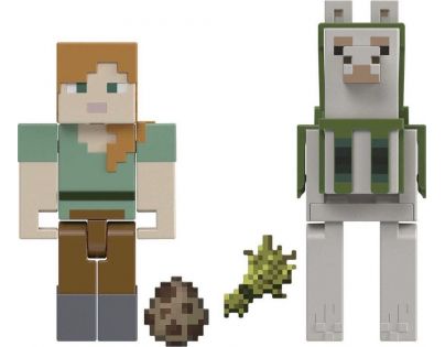 Mattel Minecraft 8 cm figurka dvojbalení Alex and Llama