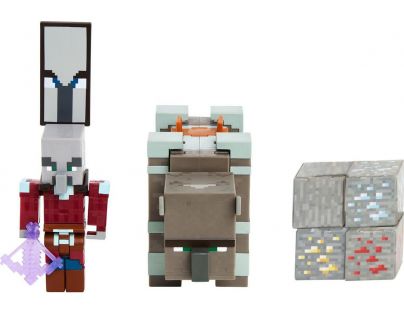 Mattel Minecraft 8 cm figurka dvojbalení Dungeons Ravager a Raid Captain