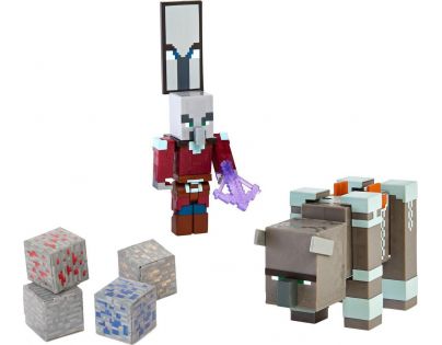 Mattel Minecraft 8 cm figurka dvojbalení Dungeons Ravager a Raid Captain