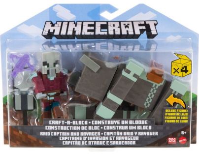 Mattel Minecraft 8 cm figurka dvojbalení Dungeons Ravager a Raid Captain