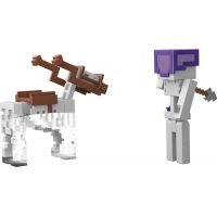 Mattel Minecraft 8 cm figurka dvojbalení Skeleton and Trap Horse 2