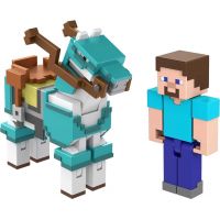 Mattel Minecraft 8 cm figurka dvojbalení Steve and Armored Horse 2