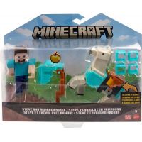 Mattel Minecraft 8 cm figurka dvojbalení Steve and Armored Horse 6