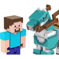 Mattel Minecraft 8 cm figurka dvojbalení Steve and Armored Horse 5