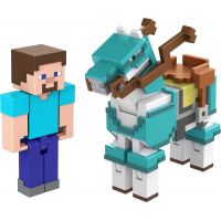 Mattel Minecraft 8 cm figurka dvojbalení Steve and Armored Horse 3