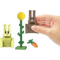 Mattel Minecraft 8 cm figurka Rabbits Carrot and Sunflower 4