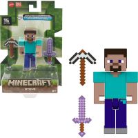Mattel Minecraft 8 cm figurka Steve se zbraněmi