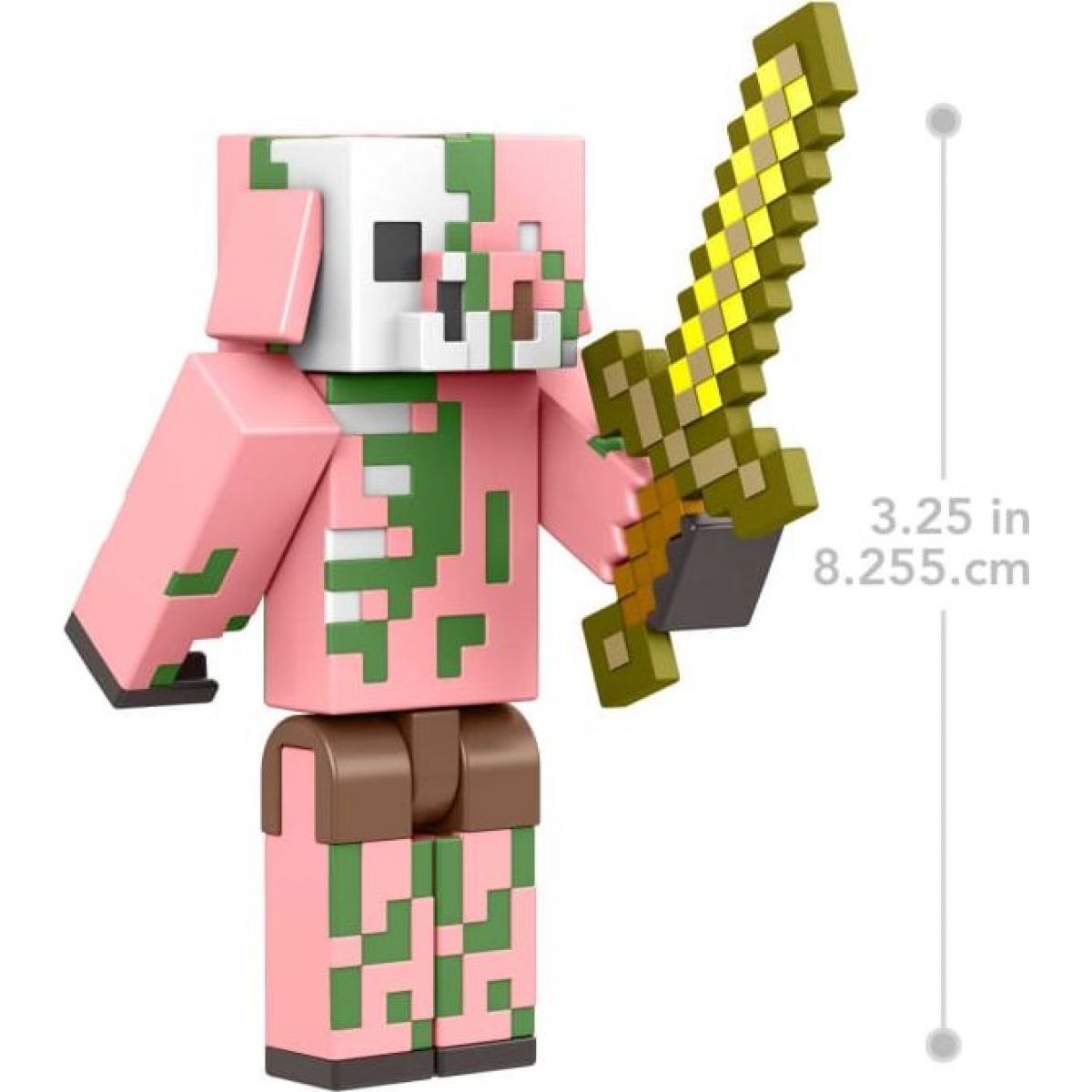 Figura Articolata Minecraft Mattel – Zombified Piglin Con Cubi Di Carta Da Costruire – Modello Assortito, Spedito In Modo Casuale