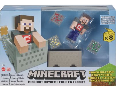 Mattel Minecraft 8 cm Minecart Mayhem