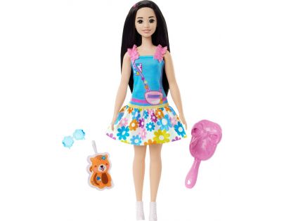Mattel Moje první Barbie panenka Černovláska s liškou 34 cm