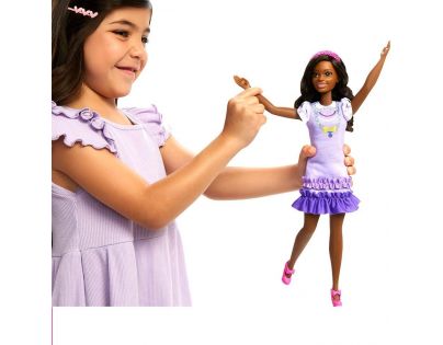 Mattel Moje první Barbie panenka Černovláska s pudlíkem 34 cm