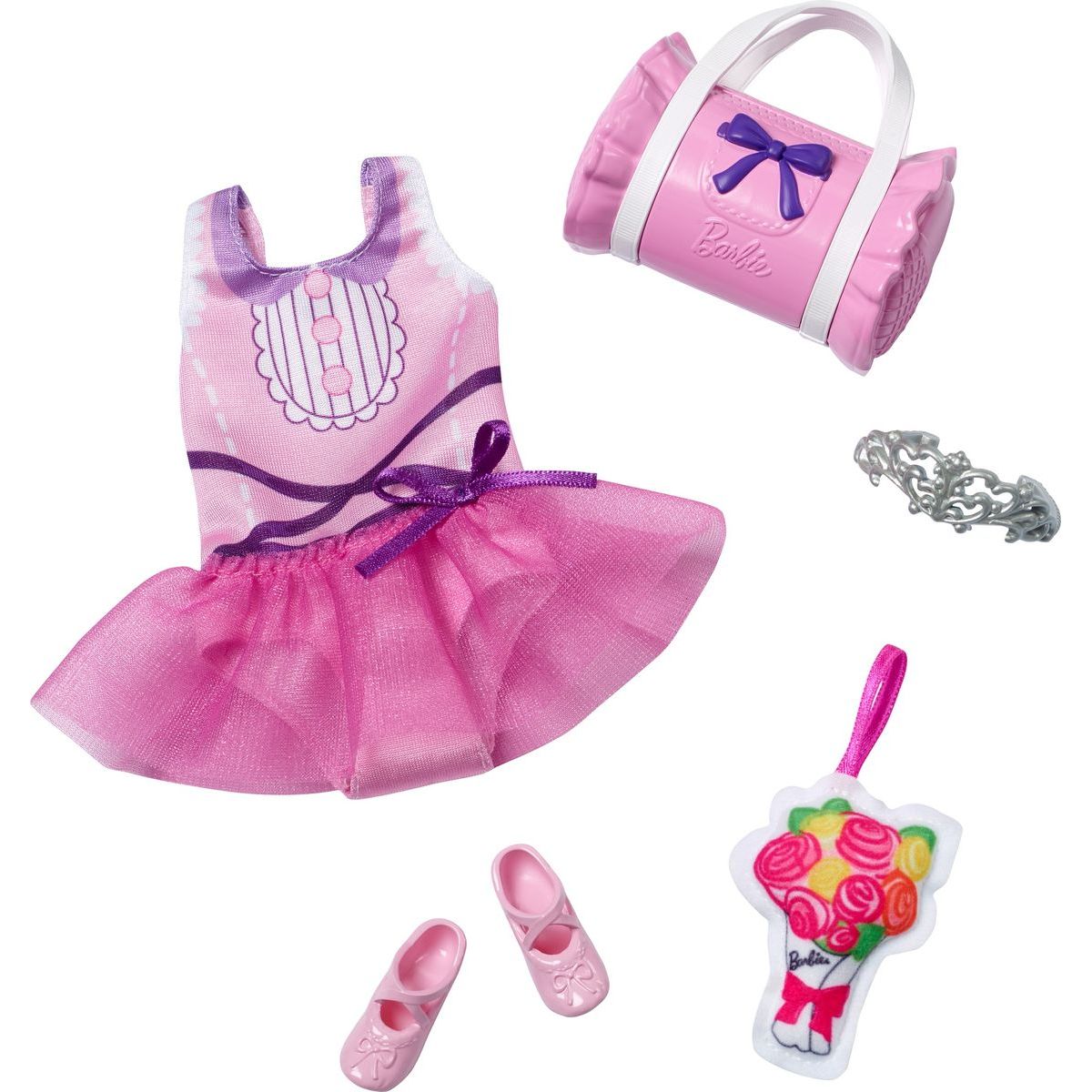 Mattel Moje první Barbie set oblečků HMM55 růžová taška