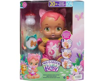 Mattel My Garden Baby koťátko se zvuky růžové 30 cm