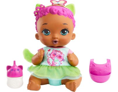 Mattel My Garden Baby Panenka růžovozelené koťátko 30 cm - Poškozený obal