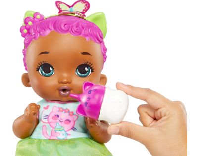 Mattel My Garden Baby Panenka růžovozelené koťátko 30 cm - Poškozený obal